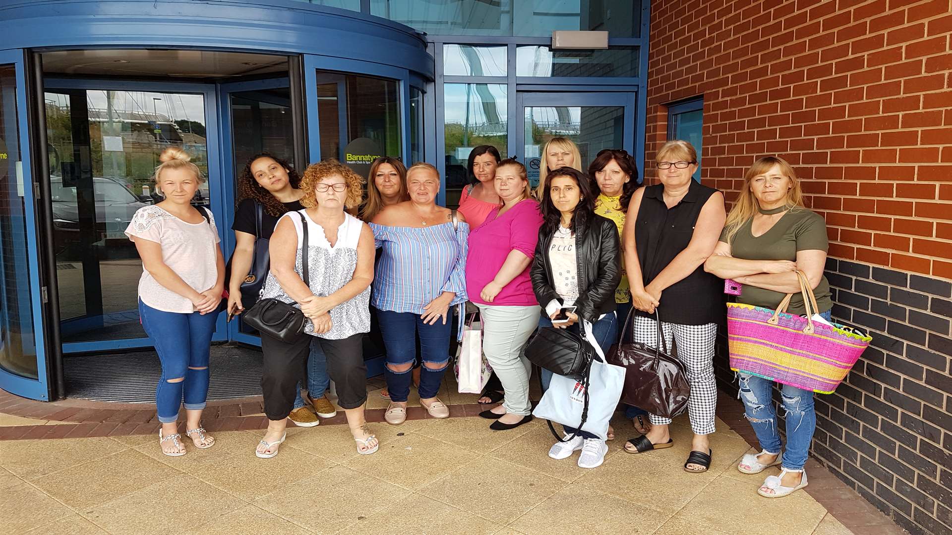 The nurses outside the Bannatyne Health Club & Spa in Ashford