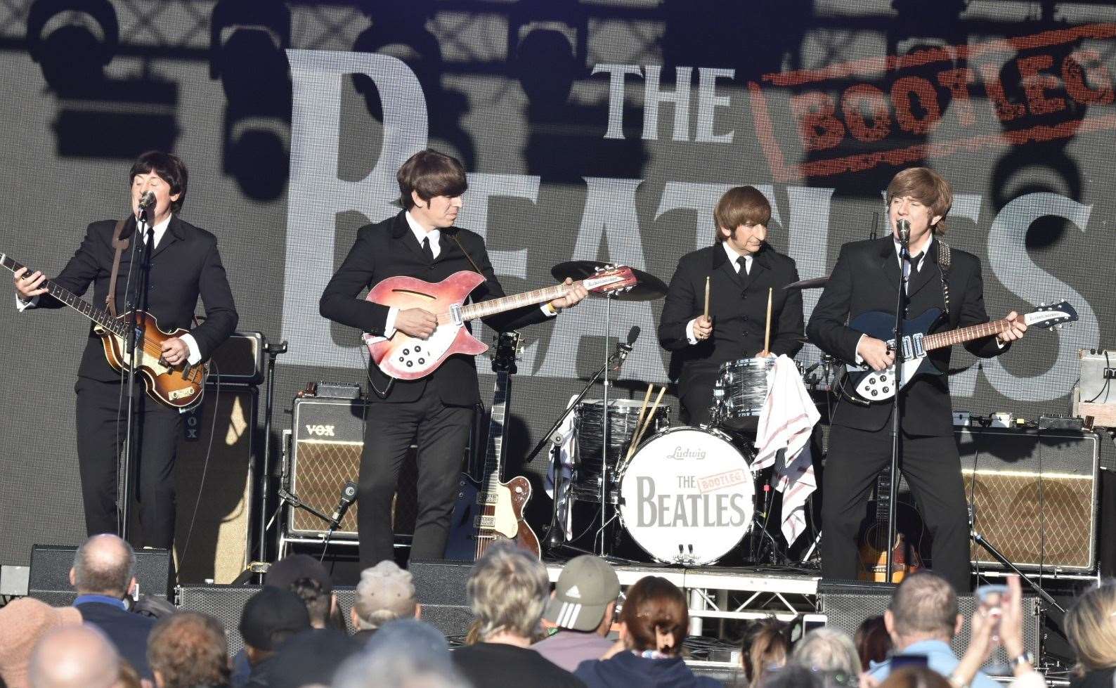 The Bootleg Beatles headlined, a week after Glastonbury. Picture: Jason Arthur