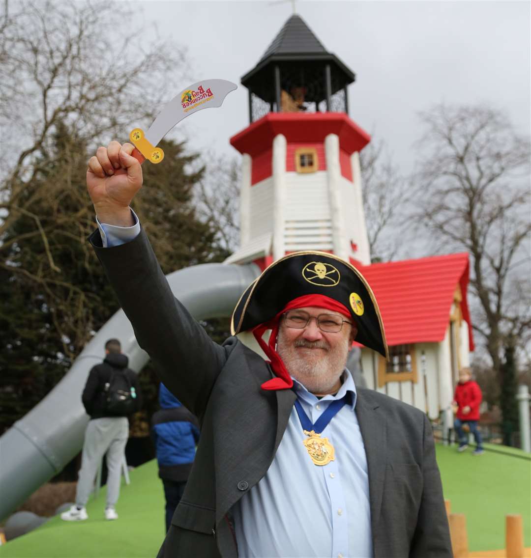 Dartford council leader Jeremy Kite at Buccaneer Bay in Central Park, Dartford. Picture: Andy Barnes Photography