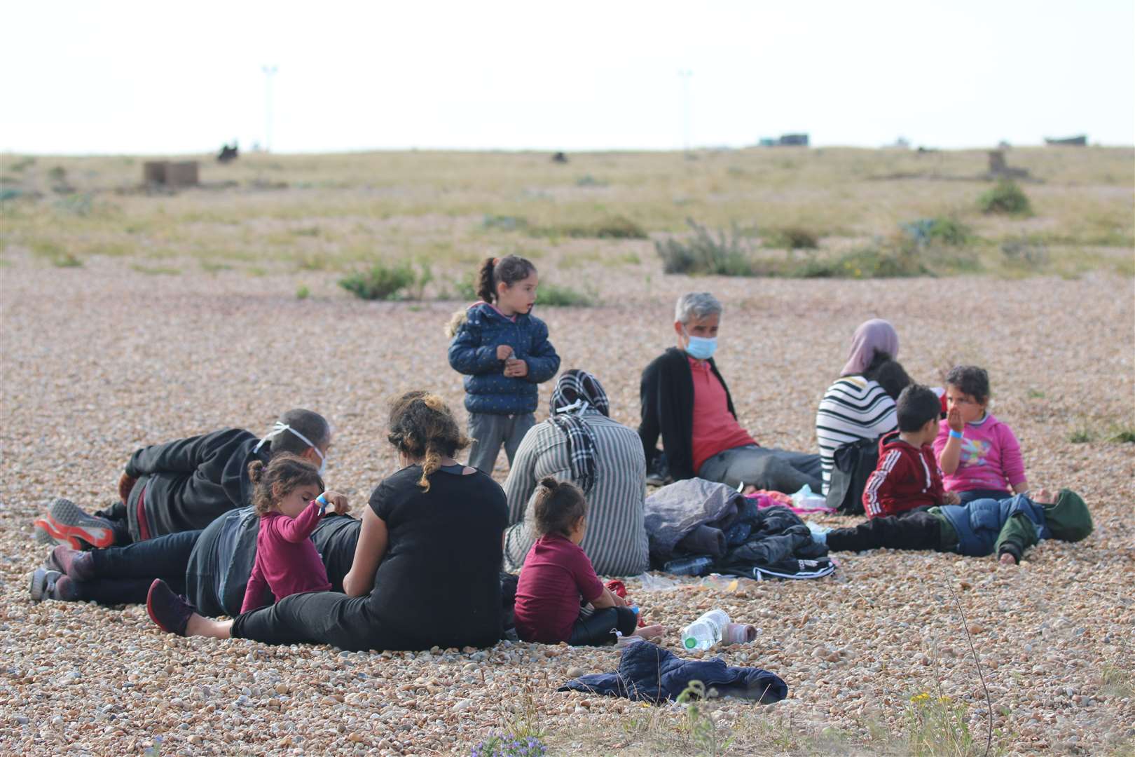 Asylum seekers arrive on shore at Dungeness. Picture: Susan Pilcher