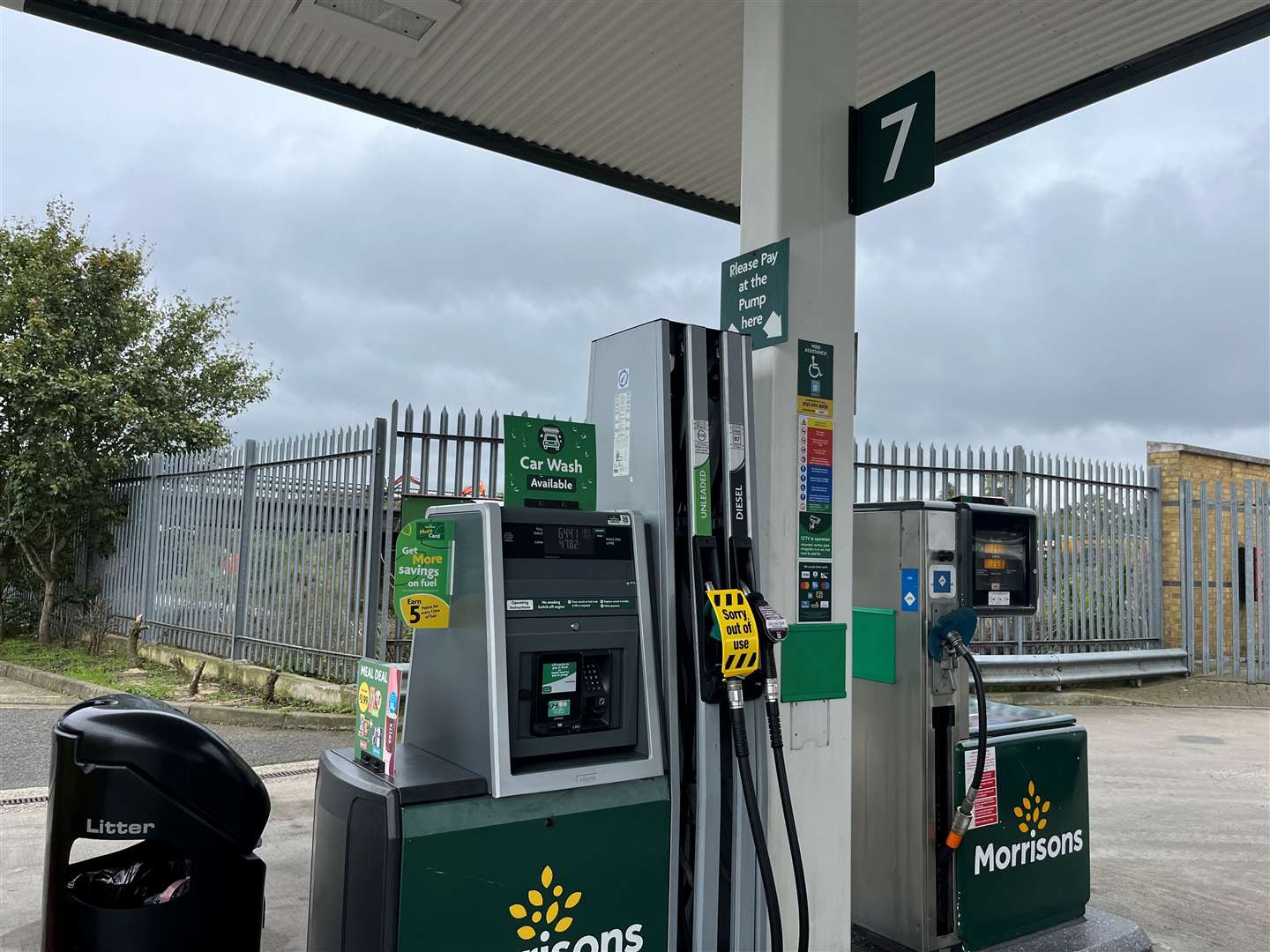 Four pumps at Morrisons Petrol Station in Strood are currently out of use