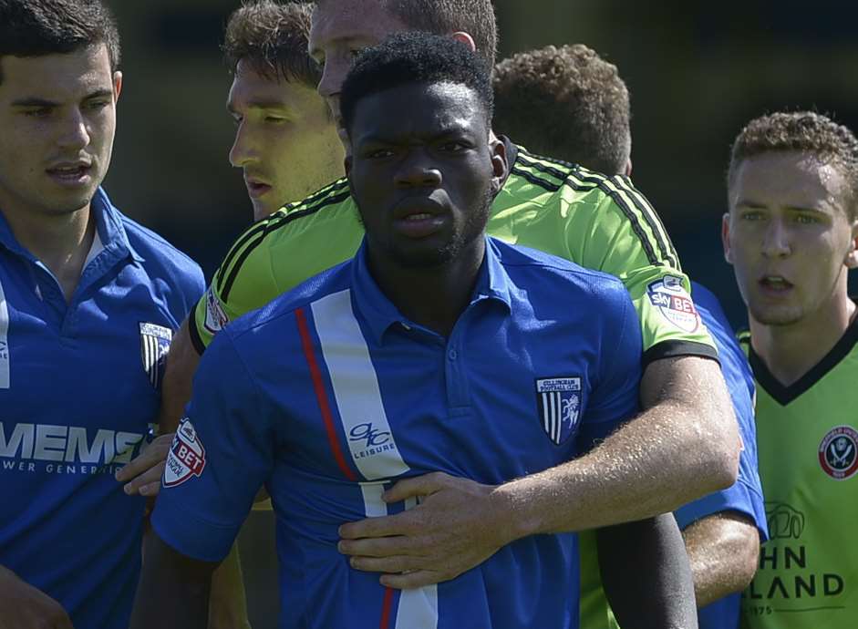 On-loan Gillingham defender Deji Oshilaja Picture: Barry Goodwin