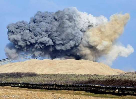 The bomb is detonated. Picture: Richard Watt/Ministry of Defence.