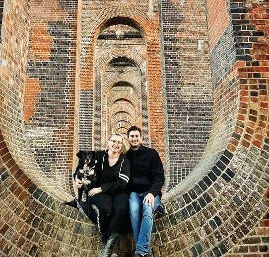 Jemima Compton with her partner James Inwood, who fears for her safety when she walks through Grosvenor and Hilbert Park in the dark