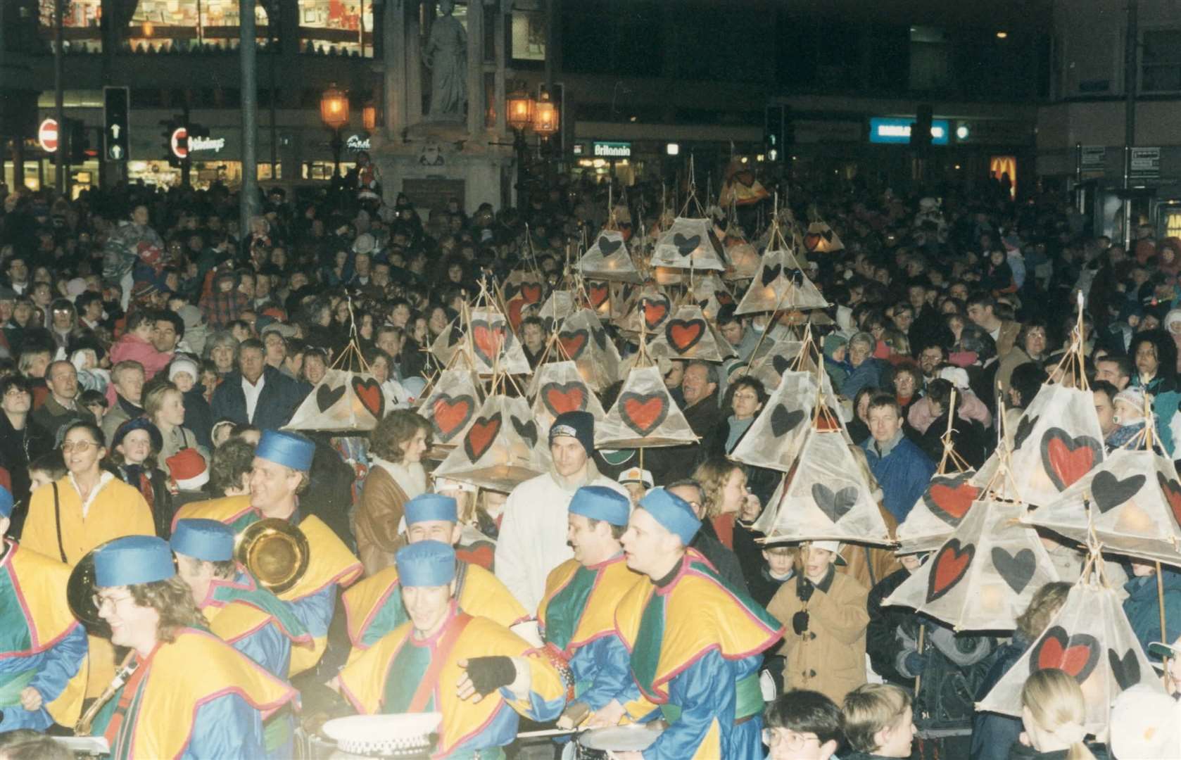 Fancy dress for Christmas in Maidstone in 1996