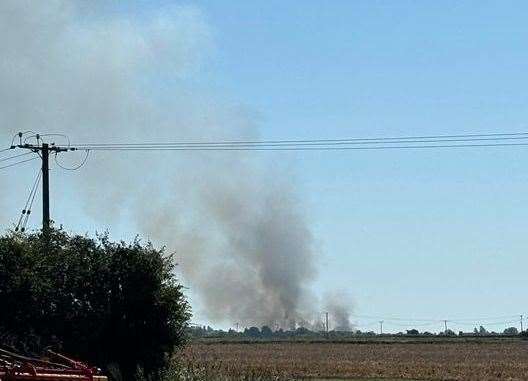 Fire crews tackled a corn field fire in St Mary's Road, St Mary in the Marsh