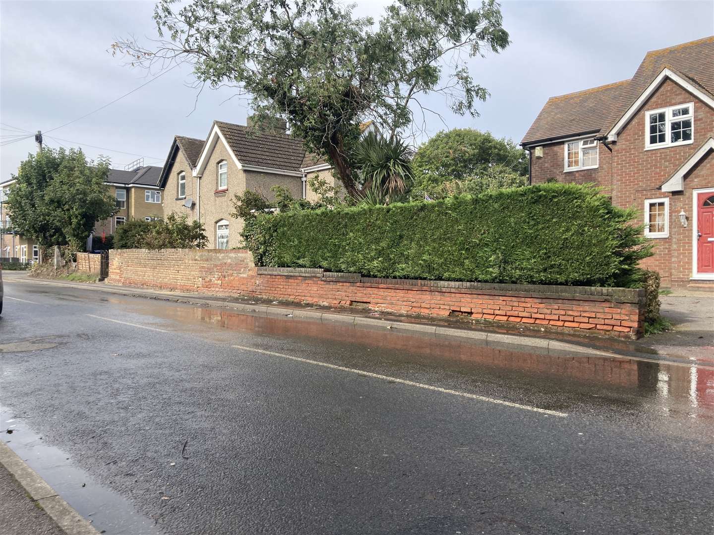 The North Street water leak at Milton Regis, Sittingbourne