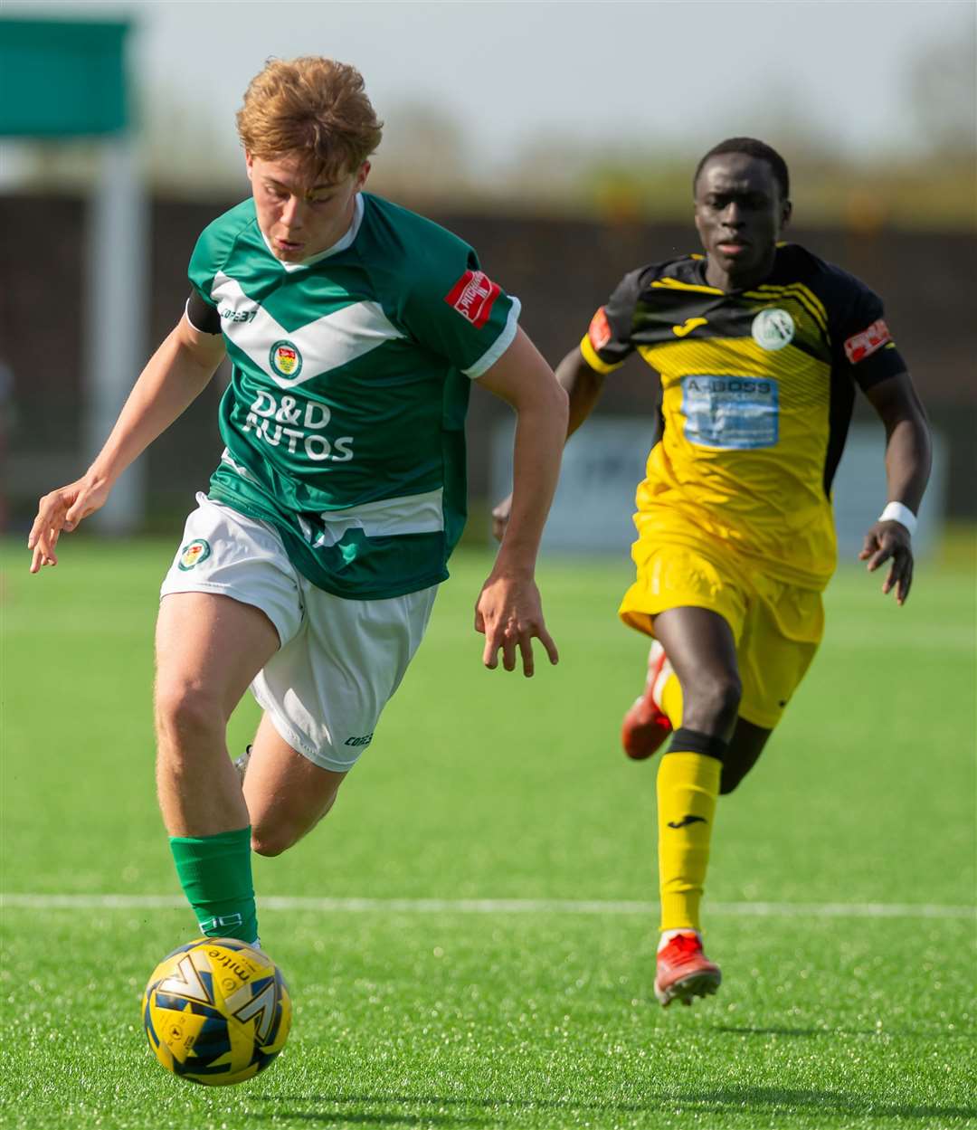 Action from Ashford's 3-1 home defeat by Chichester on Saturday. Picture: Ian Scammell