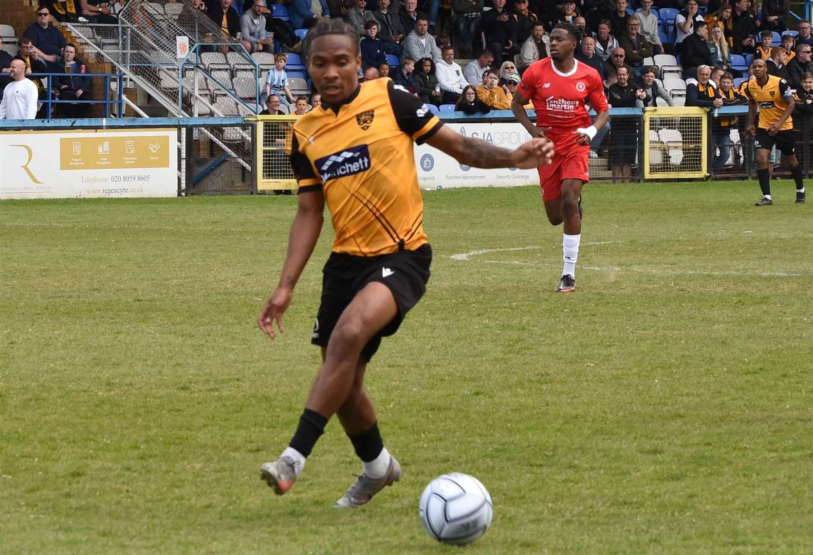 Maidstone's Tushaun Tyreece-Walters. Picture: Steve Terrell