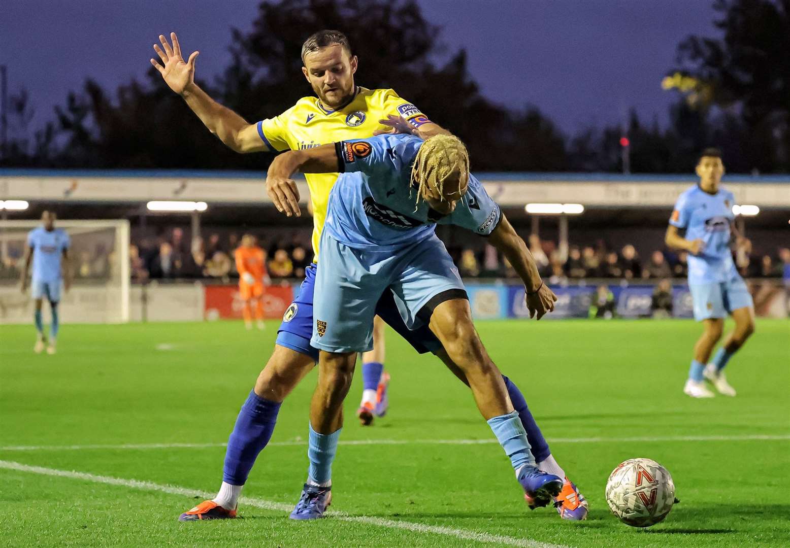 Maidstone substitute Matt Bentley tries to create an opening. Picture: Helen Cooper