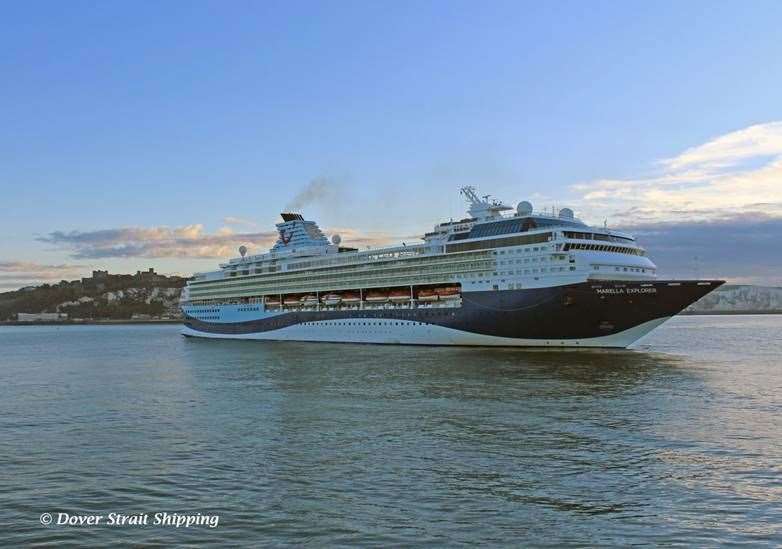 The first passenger cruise call sailed into Dover for the first time in 15 months on Saturday 26th June. photo: Dover Strait Shipping