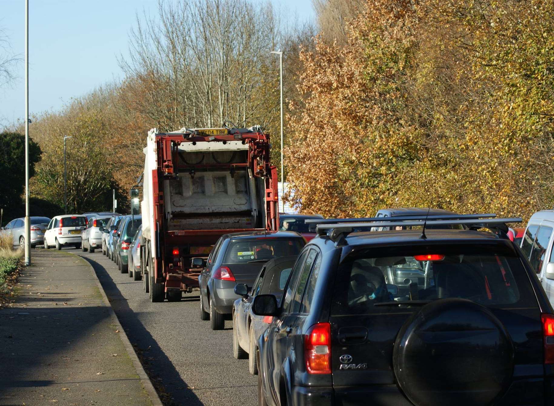 The traffic in Barrey Road, Sevington. Credit: Ian Sharp