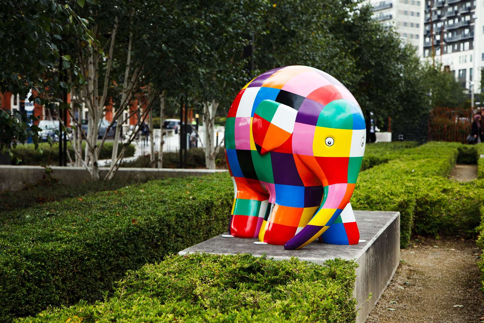 An Elmer the Elephant sculpture. Picture: Wild in Art