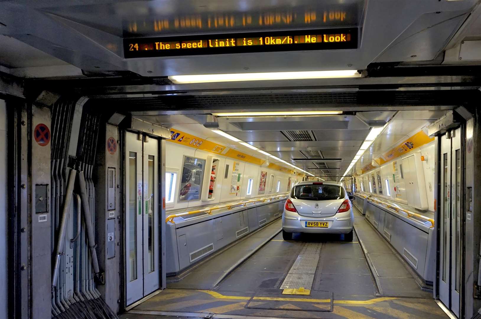 Eurotunnel operates freight and passenger services between Cheriton and Coquelles