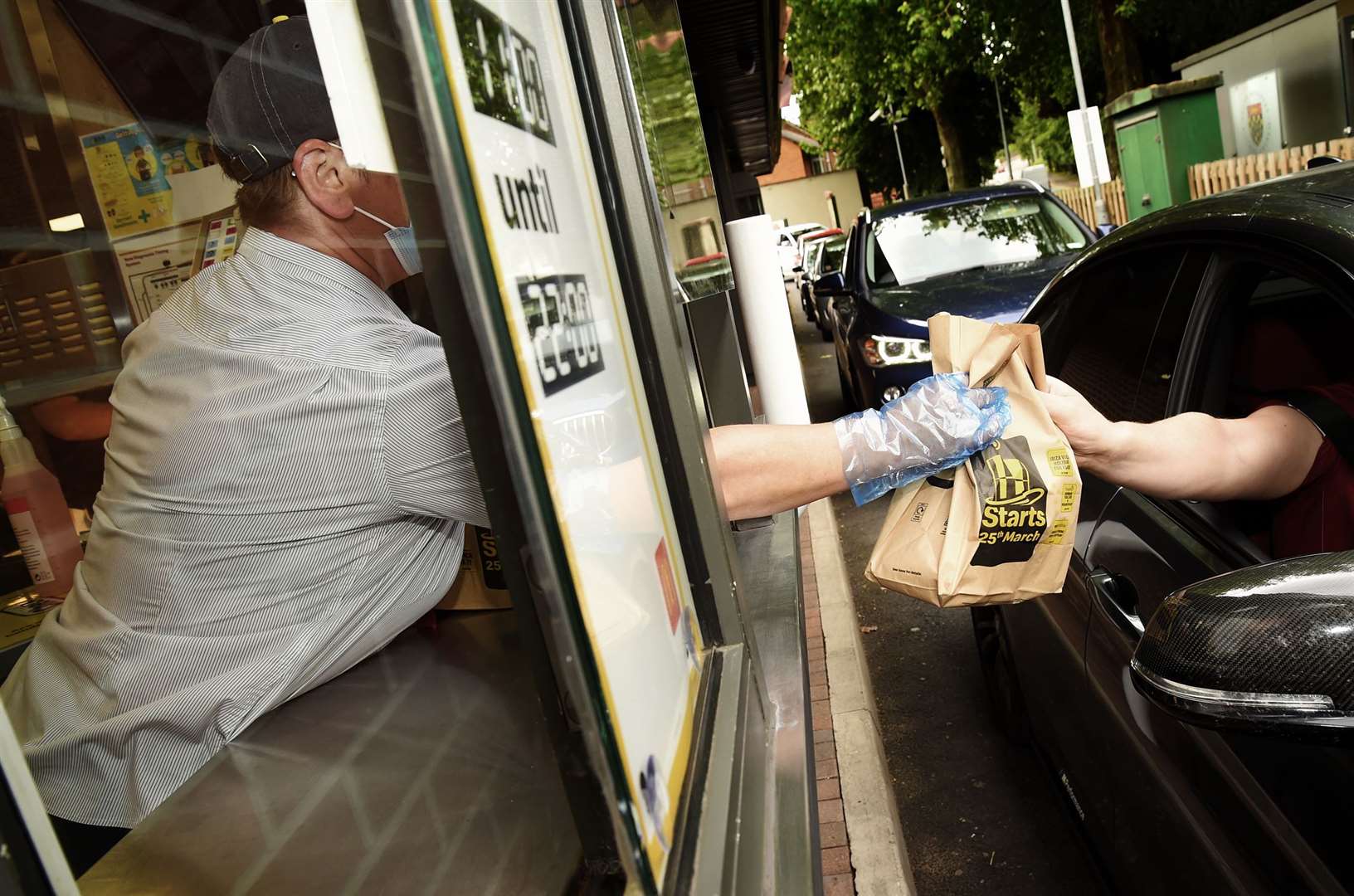 The drive-thru McDonald's restaurant has been rejected. Stock photo