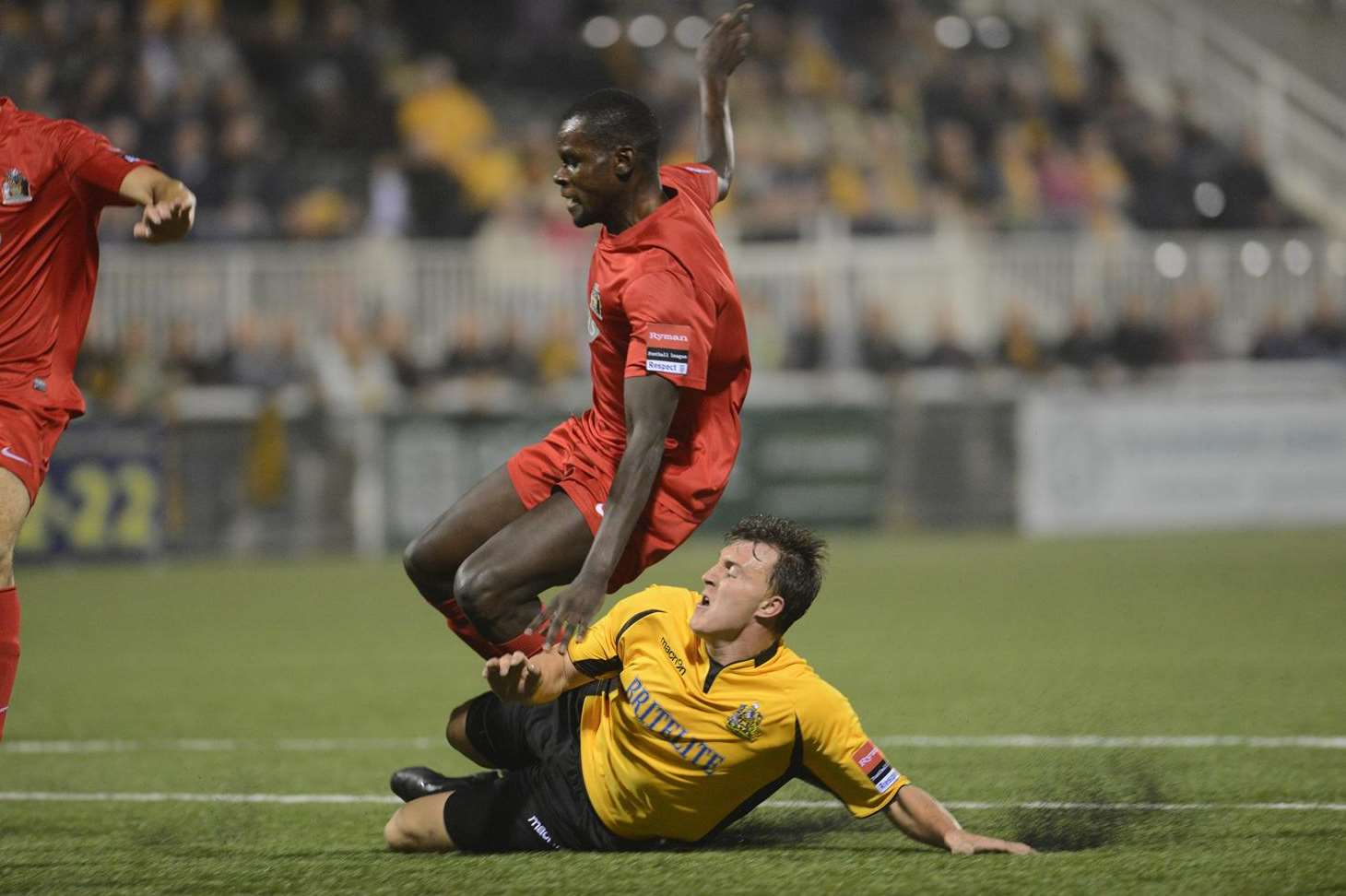 Alex Flisher in action for Maidstone against Harrow on Tuesday night Picture: Gary Browne