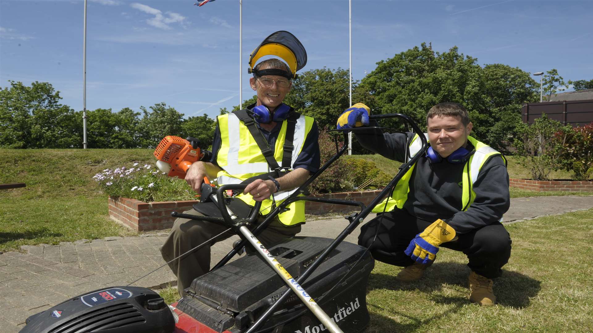 Stuart Eldridge and Luke Nicholls benefit from the scene getting people back into work with horticulture