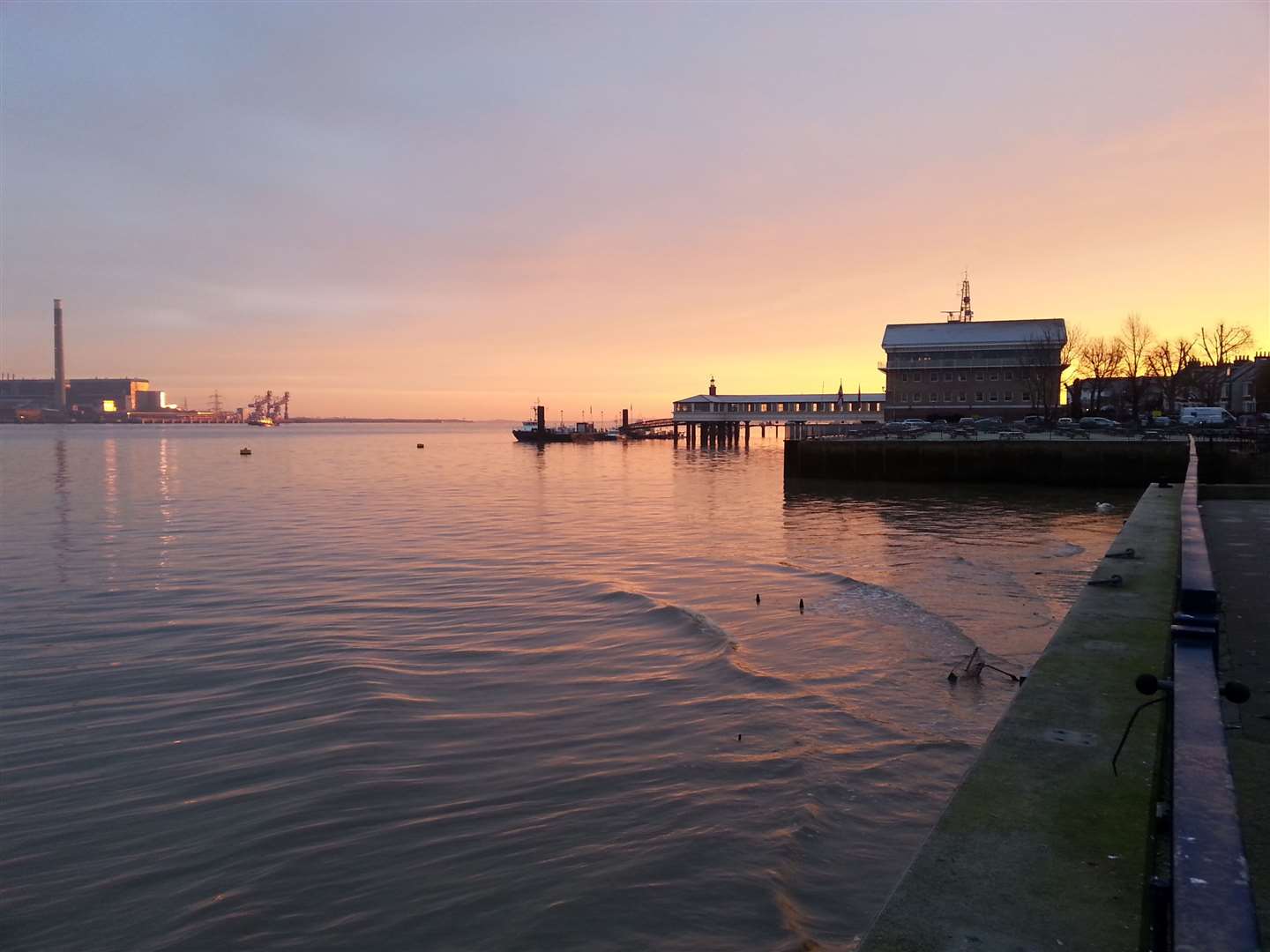 View over the Thames Estuary at Gravesend