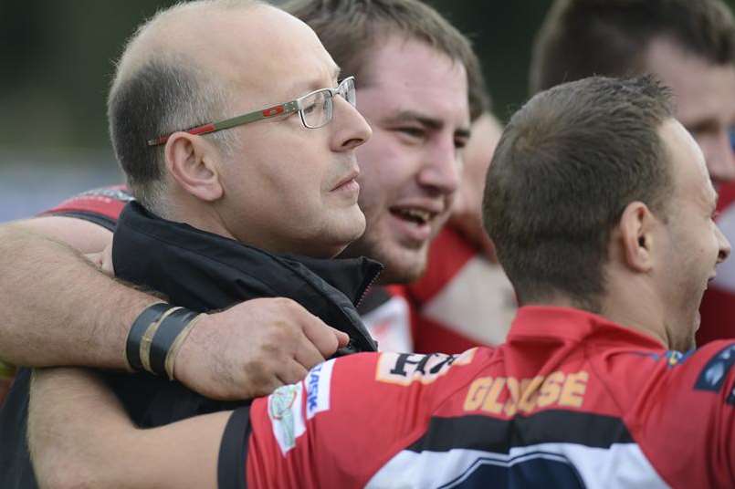 Andy Foley shows the club spirit at Maidstone. Picture: Martin Apps