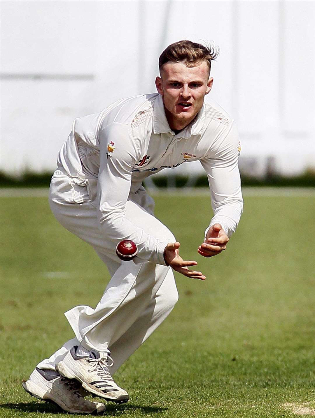 Jack Laraman took two wickets for Lordswood, followed by a dogged half-century Picture: Sean Aidan