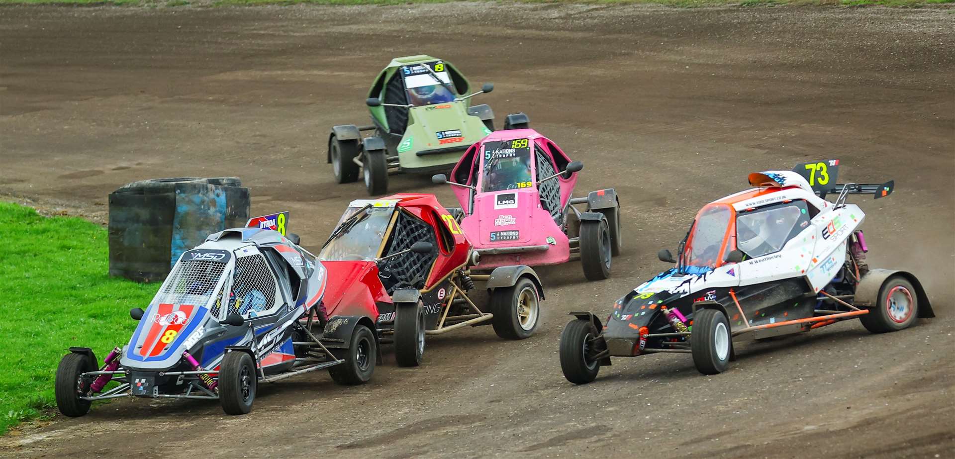 Max Weatherley (No.73) of Faversham lifted the inaugural 5 Nations BRX Cross Car Championship title. Picture: 5 Nations British Rallycross Championship media team