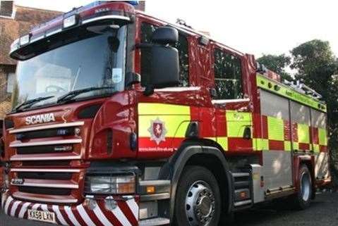 Fire engine. Stock photo