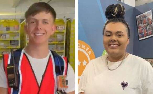 Ollie Bruce (left) and Bianca Gerrard (right), have been working at the Amazon centre since last year