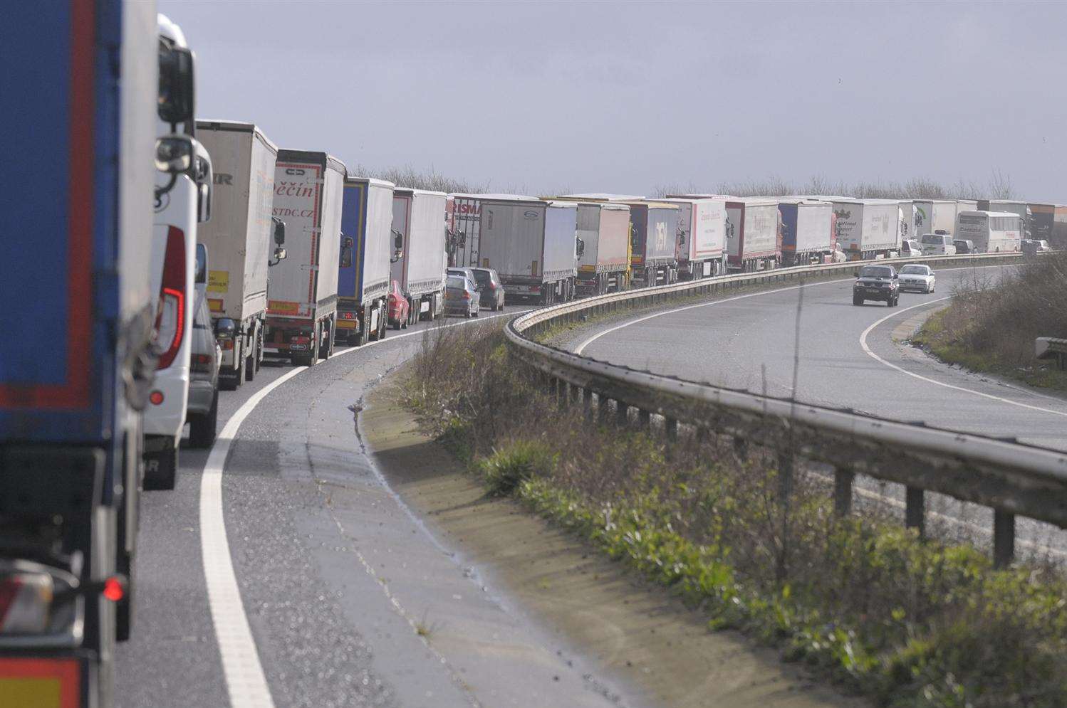 Traffic has been known to stack up along the A20, causing chaos in Dover