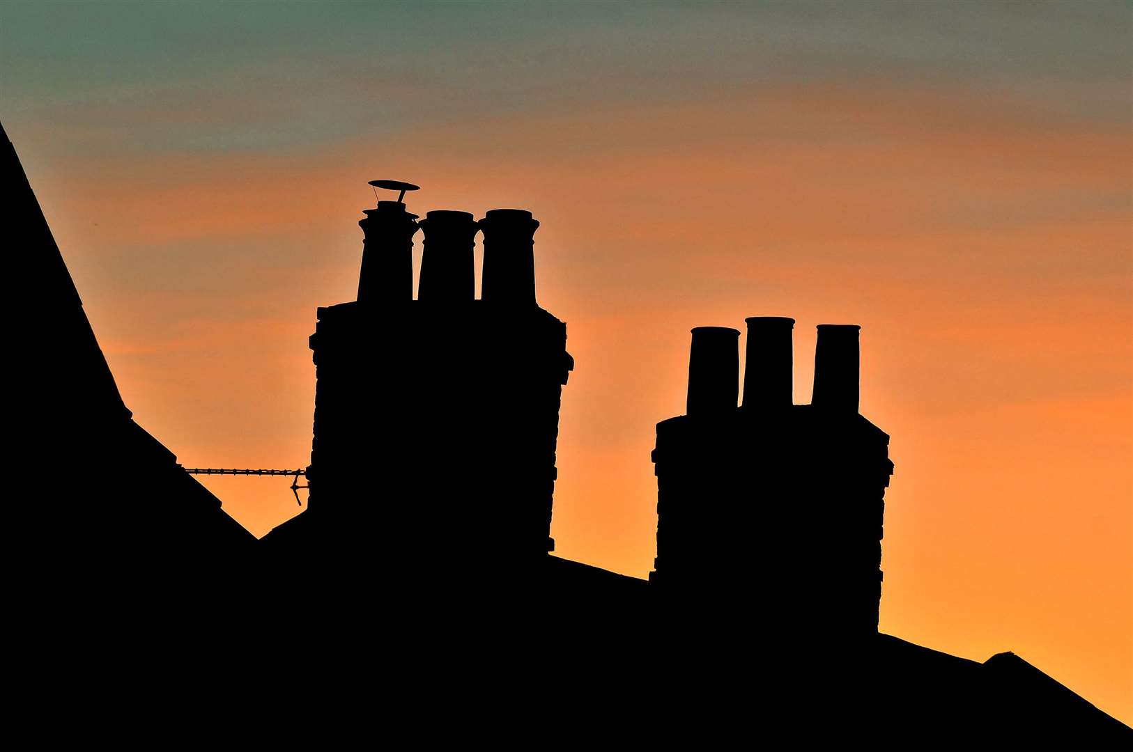 A chimney on a Gillingham home collapsed due to strong winds