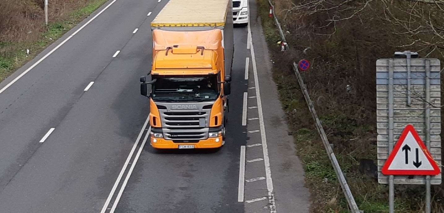 The A2 at Jubilee Way, Dover. Library image