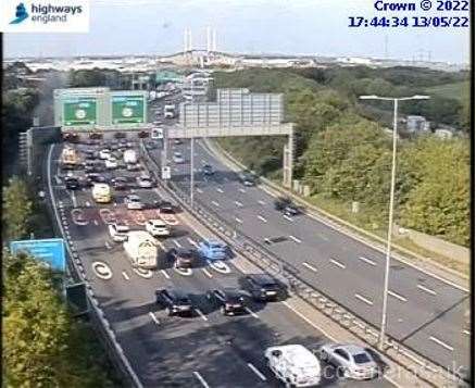 Traffic at the Dartford Crossing. Pic: trafficcameras.co.uk