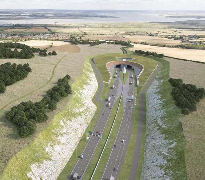 A CGI of the Lower Thames Crossing