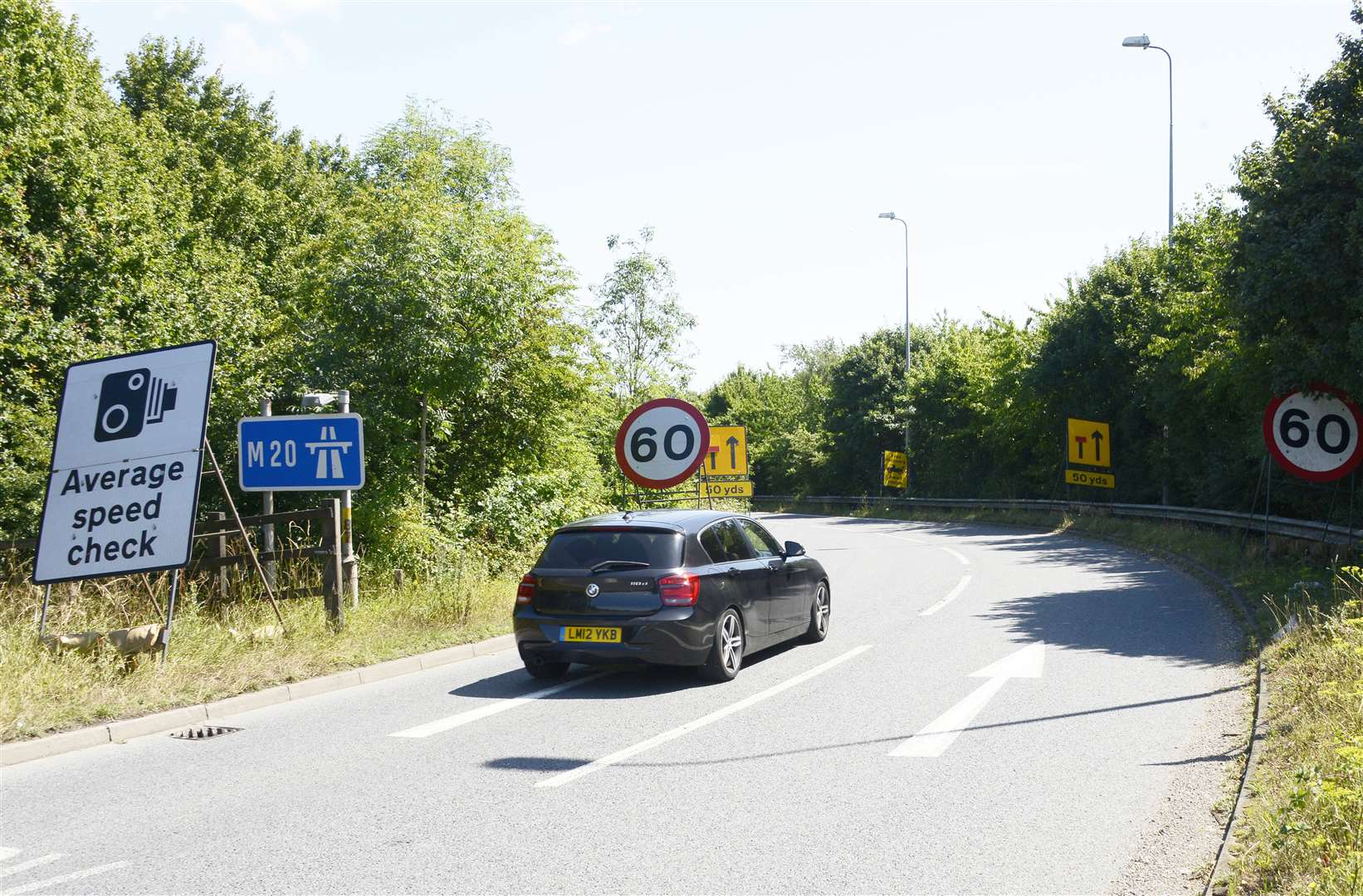 Two slip roads at Junction 10 closed on Wednesday - including this coastbound one. Picture: Paul Amos