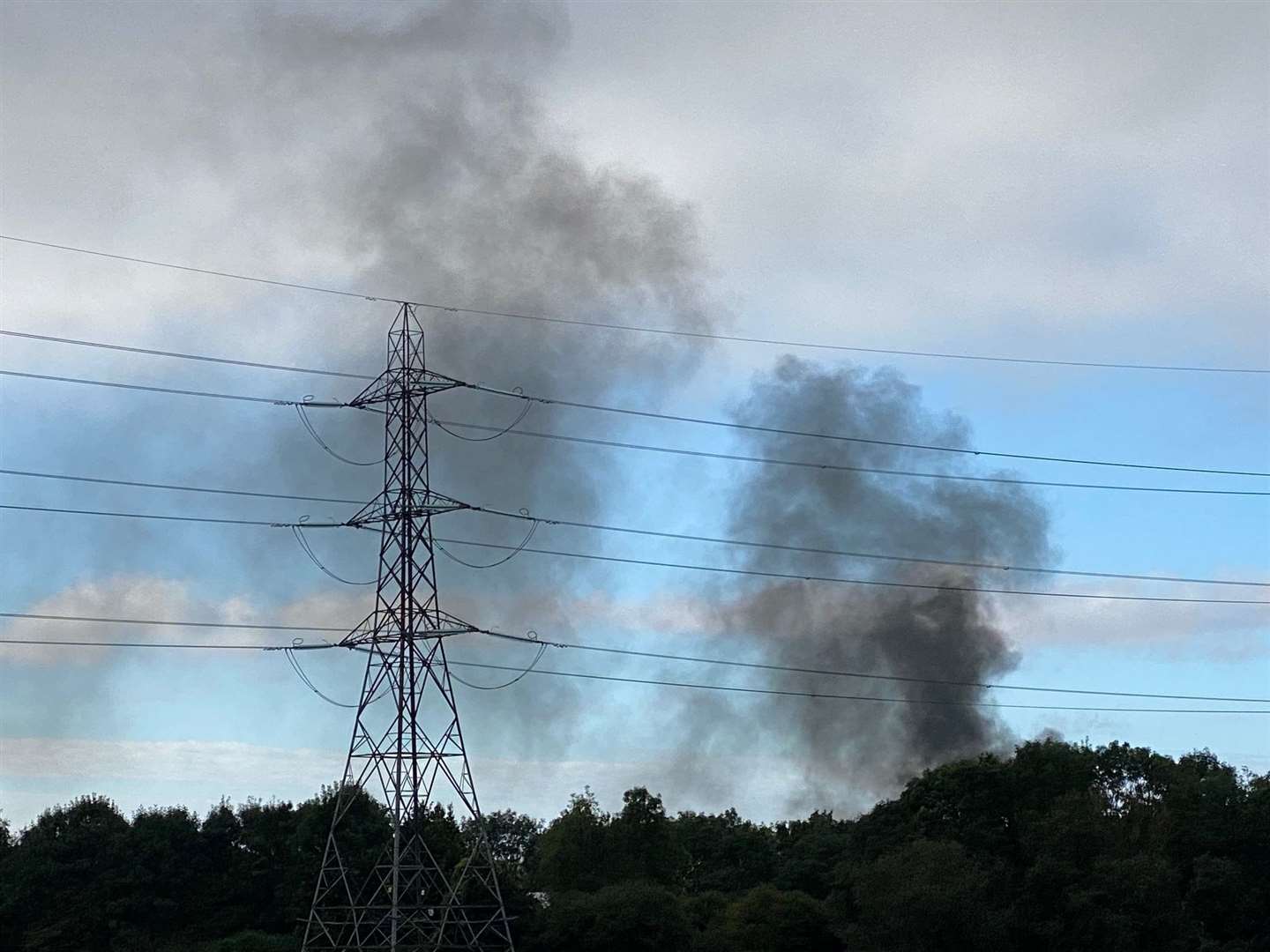 Smoke from the site. Picture: Barry Goodwin