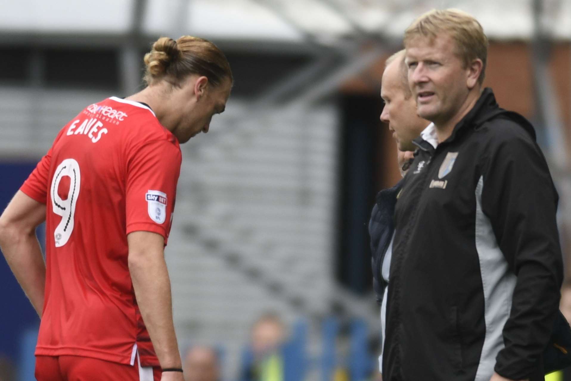 Tom Eaves' red card at Rochdale on Saturday gave Ady Pennock's Gillingham a mountain to climb Picture: Barry Goodwin