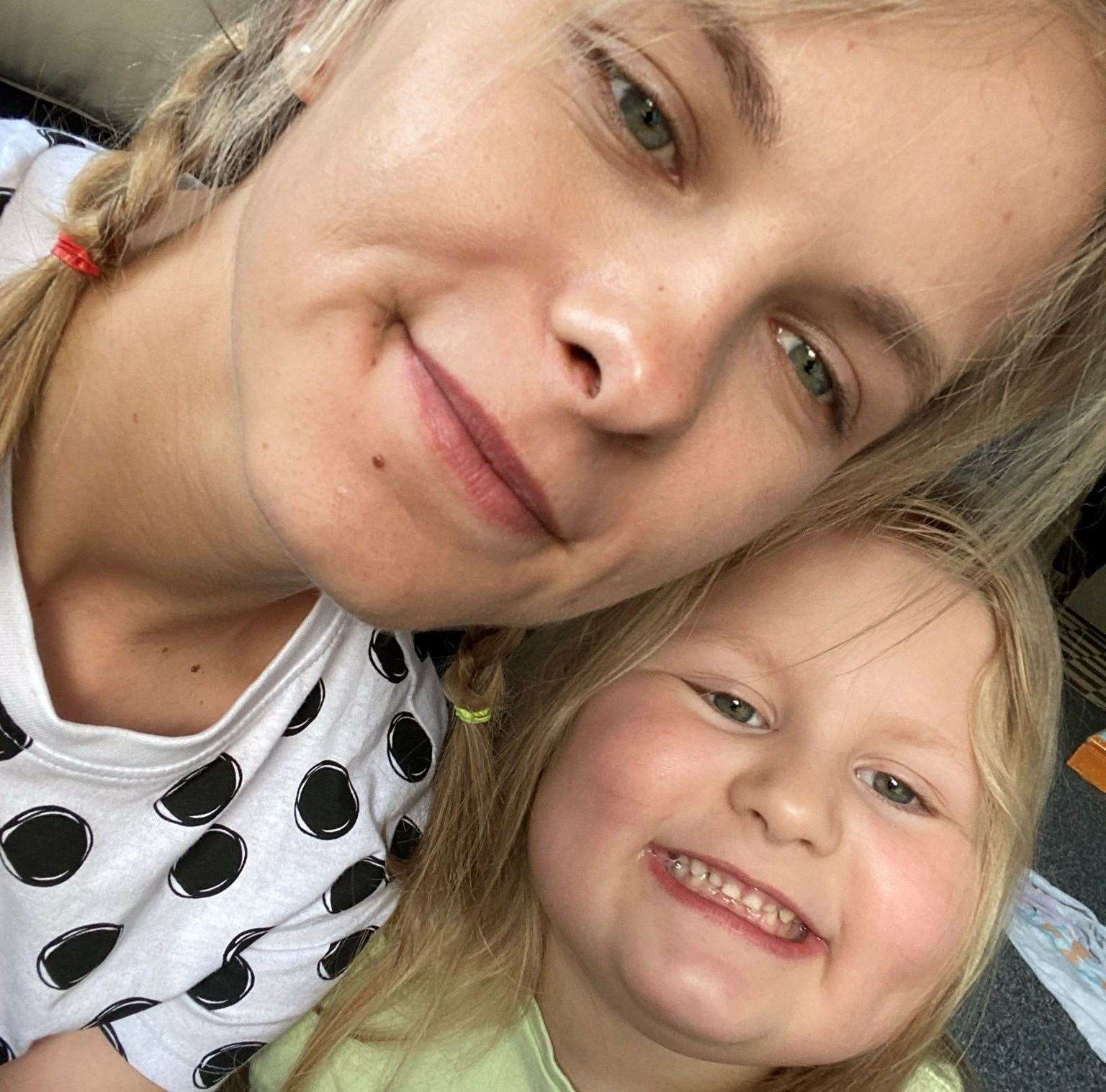 Magdalena Wisniewska, 26, with her daughter Maya Siek