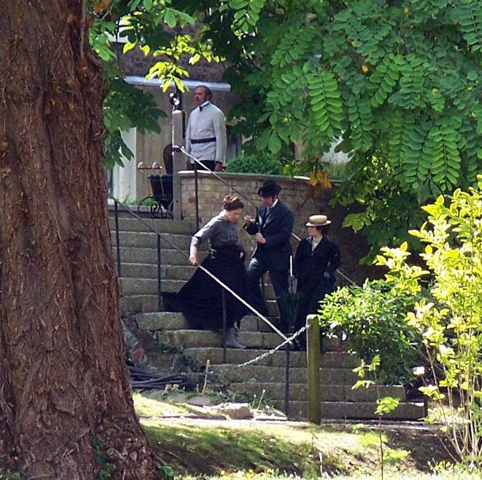 Actors filming a new period drama at the Historic Dockyard, Chatham Pic: Adrian Griffiths