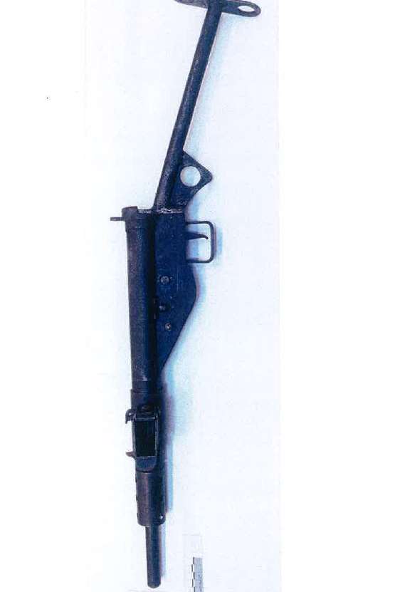 The Sten machine gun belonging to Jayden Teko