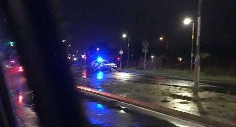 Police car crash in Brielle Way, Queenborough (19254757)