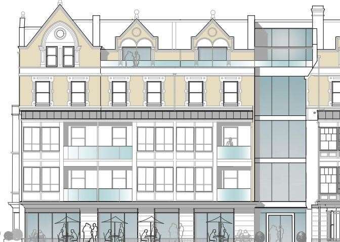 A drawing showing that the extension at the Hotel San Clu in Ramsgate could look like. Picture: HCUK Group