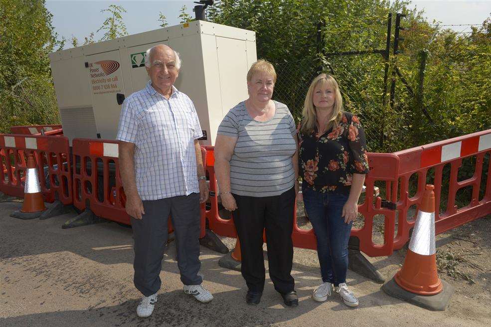 Residents Ray Barwick, Ruth Brown and Dawn Maynard