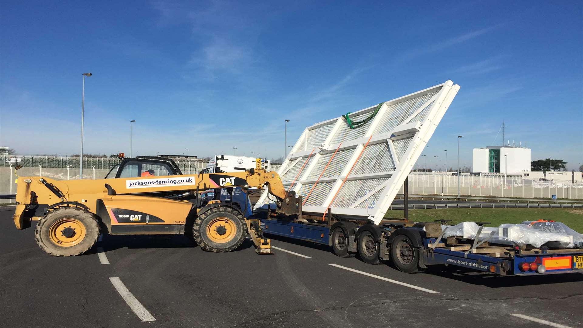 The gate took four hours to move into position