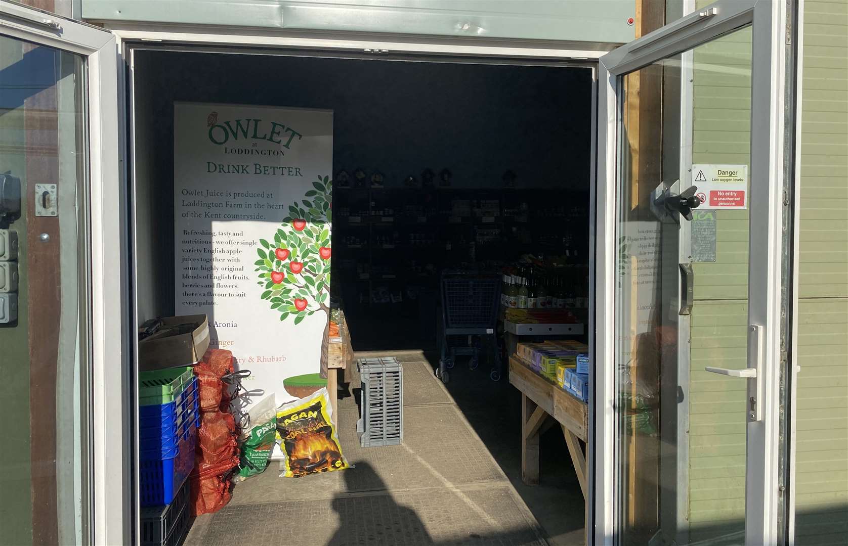 The farm shop was inviting and had lots of produce available