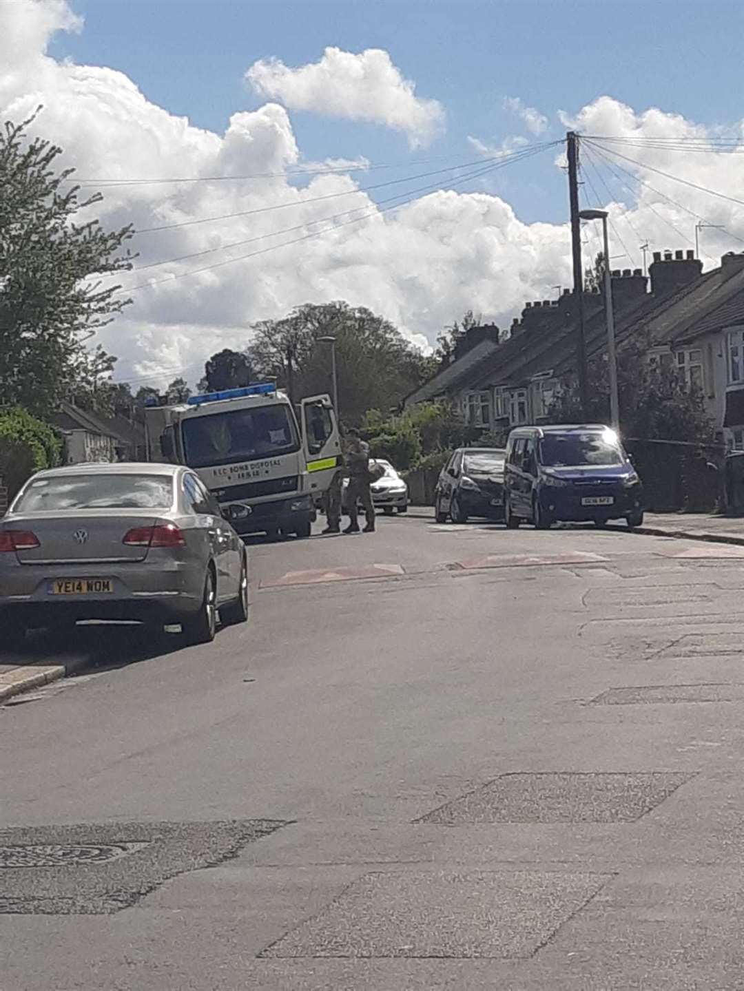 The army disposal van at Palmerston Road (9207976)