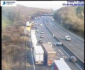 The crash on the M25