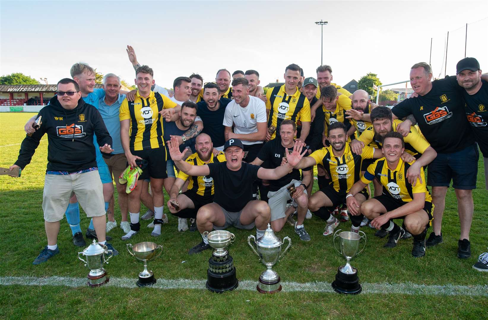 Littlebourne get the celebrations under way. Picture: Ian Scammell