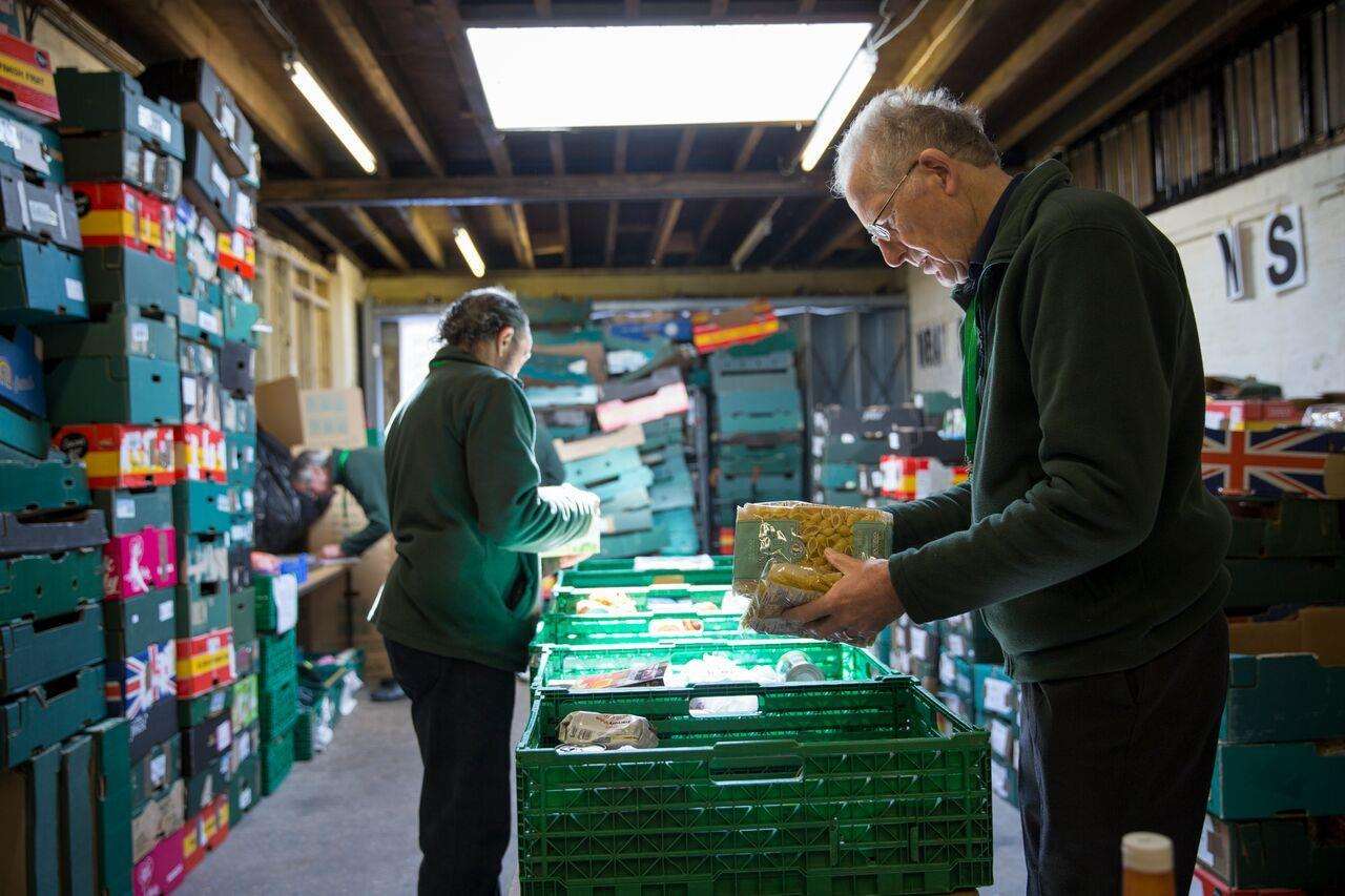 Volunteers unload supplies at a Trussell Trust foodbank (5237599)