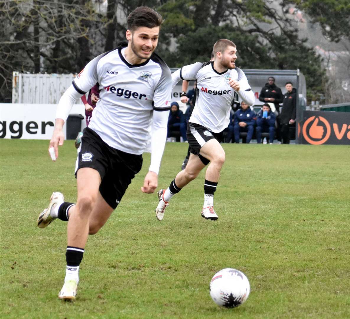 Dover forward George Nikaj – scored in last Tuesday’s 1-1 National League South draw at Eastbourne Borough. Picture: Randolph File