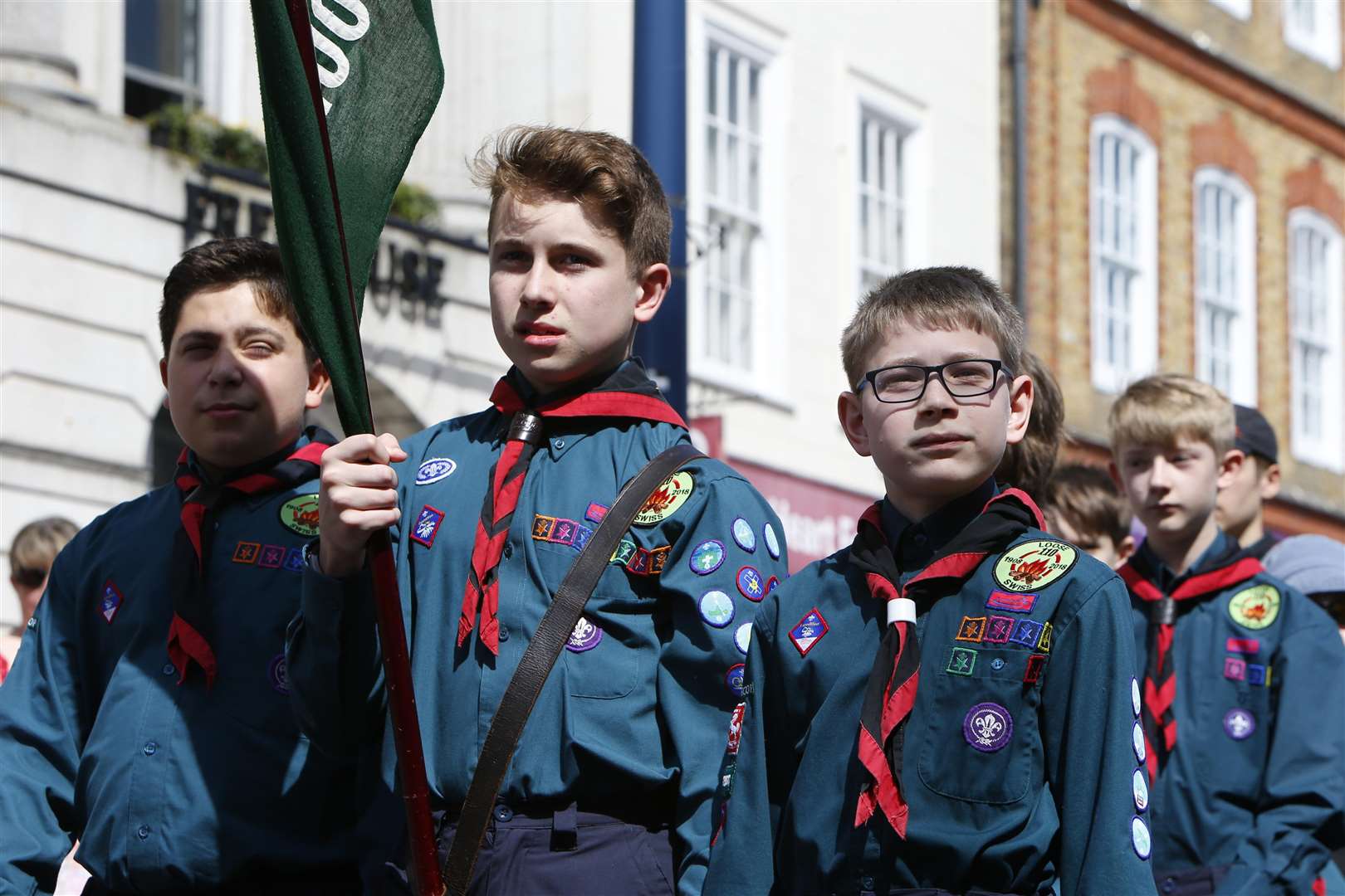 Youngsters marched proudly in their uniforms on their way to All Saints Church