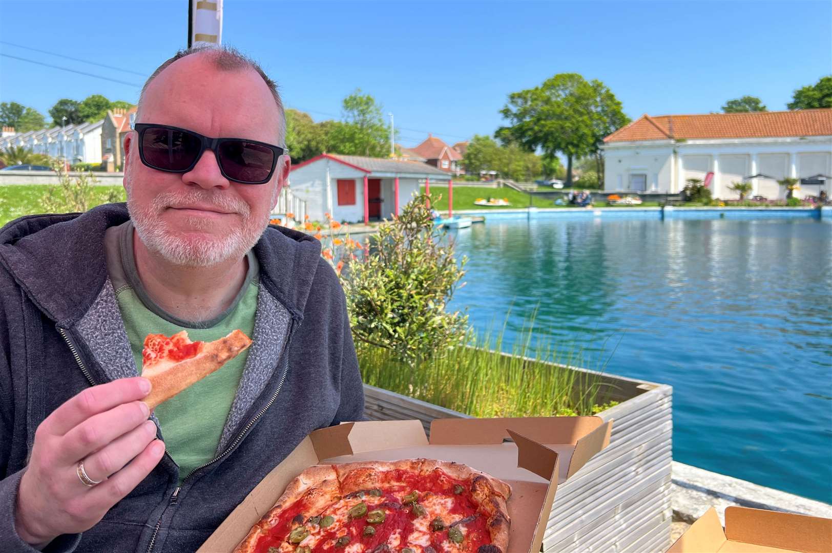 Your reviewer gets up close and personal with a slice of pizza